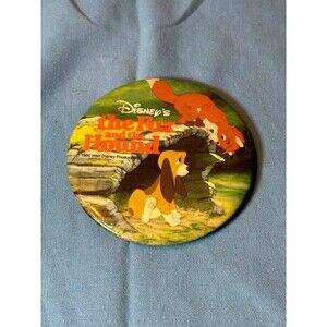 Vintage Disney Fox and the Hound Video Release Promotional Button
